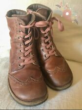 Zecchino d'Oro Stiefeletten Nude Braun Stiefel  Budapester Leder Gr. 31