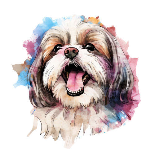 Shih tzu auto aufkleber 9x9 - 2x,