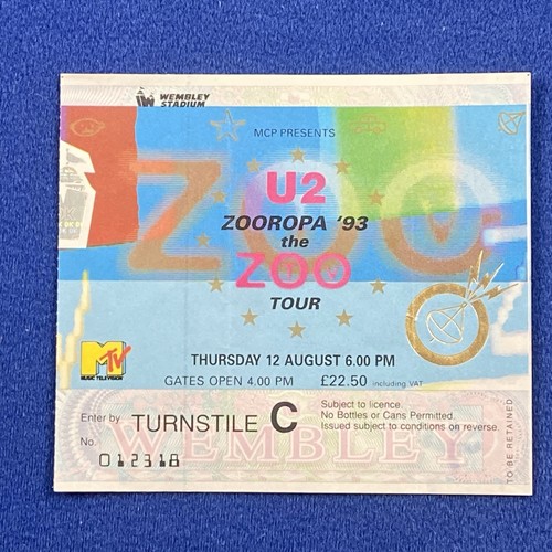 Zooropa 1993 concert ticket - 1993,