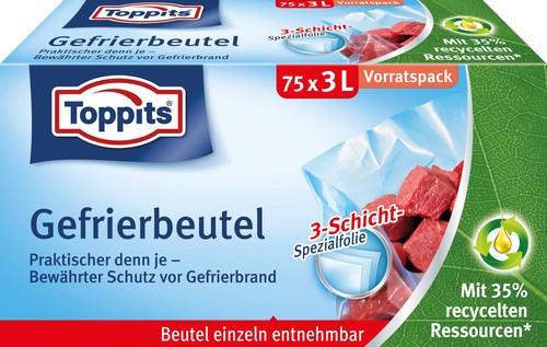 Toppits gefrierbeutel 75x - 75x, 3l
