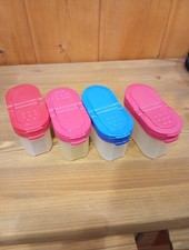 Tupperware 4 TLG Gewürzset Gewürzzwerge Rot Blau