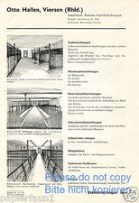 Stalleinrichtung Hallen Viersen Reklame von 1935 Stall Trog Landwirtschaft ad 