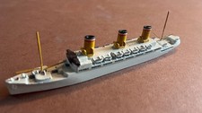 Altes Metall Schiff  Miniatur 14,5cm Modell lackiert 20-50er J Sammlerstück