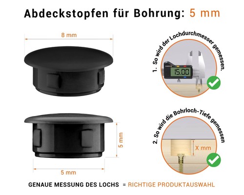 Abdeckstopfen für bohrungen - abdeckstopfen,