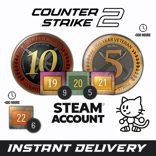 Cs2 steam account 10 - -, year