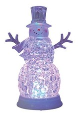 TrendLine LED Acrylfigur Schneemann 33,5 x 23 cm bunt mit Timer  Figuren
