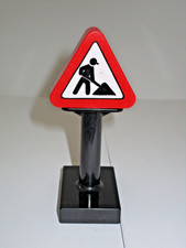 1x Lego Duplo ~ Straßenschild Bahngleisarbeiten~ Bauarbeiten~ Eisenbahnschild
