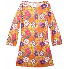Damen Flower Power Kleid mit