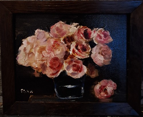 Original ölgemälde rose - Ölgemälde,