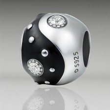 Schwarz & Weiß Emaille "Ying