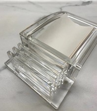 Fratelli Guzzini Acryl Kartenhalter & Notizblatthalter Vintage 80er Jahre NEU