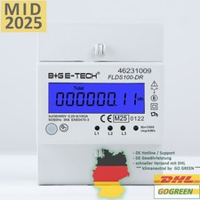 digitaler Drehstromzähler für Hutschiene MID geeicht S0  Tageszähler Lastanzeige
