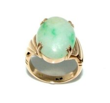 Damen 14 Karat Gelbgold & Jade