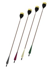 Plattkopfpfeil - brauner Schaft - Larp-Pfeil mit Sicherheits-Plattkopf und