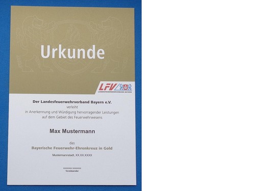 Verleihungsurkunde bayerische - verleihungsurkunde,