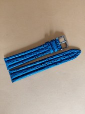 WASSERFESTES HAI  LEDERBAND VON HIRSCH BLAU 18 MM