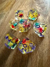 Würfelset "Flower" lila -