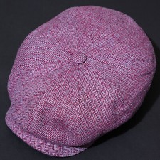 STETSON Bakerboy Mütze Flatcap SMALL Herren Fischgrät Seide Zeitungsjunge Promi 55 S