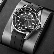 Herren Sportuhr Mit Silikonarmband Mode Analog Quarz Uhr Casual Armbanduhr