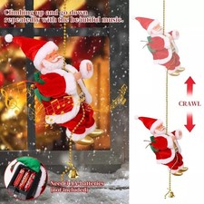 Elektrische Kletternder Weihnachtsmann Weihnachtsdeko Musik Nikolaus Xmas Santa`