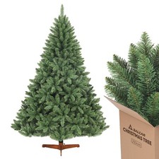 210 cm Tannenbaum Künstliche Weihnachtsbäume mit Holzständer und 1066 Spitzen