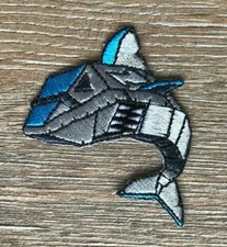Hai PATCH Aufnäher Bügelbild Shark Zukunft Metall