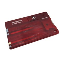 Victorinox Taschenwerkzeug SwissCard QUATTRO Rubin transparent Multitool kompakt