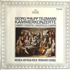 LP Telemann Kammerkonzerte / Chamber Concertos / Concertos De Chambre INSERT