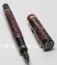 Parker Duofold Centennial ca. 13,5 cm Füllfederhalter bordeaux-marmoriert defekt