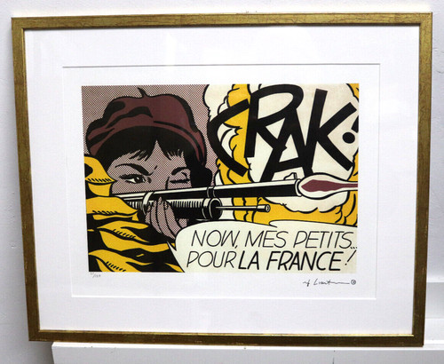 Roy lichtenstein crak sign - "crak!",