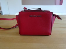Neuwertige original Michael Kors Ledertasche "Selma" / klein / rot