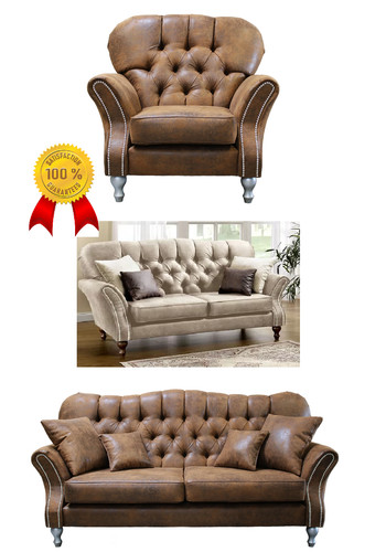 Chesterfield set 3 sitzer - chesterfield,