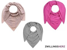 ZWILLINGSHERZ ♥ feines Dreieckstuch Schal 5% Kaschmir unifarben 180 x 100 cm NEU
