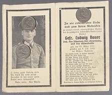 Sterbebild Totenzettel WK2 WW2