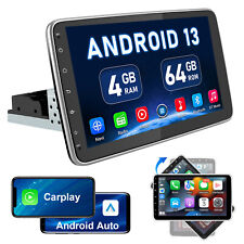 DAB+ 4+64GB Android 13.0 Carplay Autoradio GPS 1 DIN 360° Drehbar Bildschirm USB