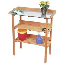 Holz Pflanztisch mit Metall