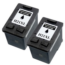 2x REMAN DRUCKER PATRONE für HP 21 XL DESKJET F370 F375 F380 F2180 F2224 F2280 F