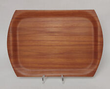 Vintage Tablett Ablage Servier Platte Teakholz gepresst Design 60er 70er