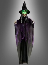 Sprechende Hexe 183cm mit LED Augen