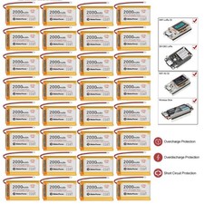 32PCS 3,7V 2000mAh Lithium