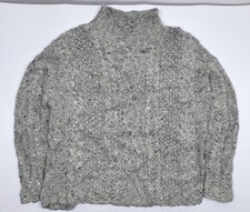 Aran Pullover M Grau Vintage