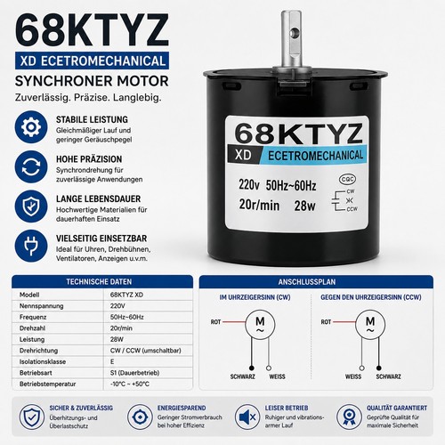 68ktyz synchronmotor ac220v - synchronmotor,