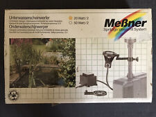 Meßner Garten Teichscheinwerfer 20W Hallogen Trafo und 4 Farbscheiben neu ovp