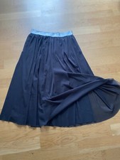 tüllrock damen 2 layer, gr. S, schwarz, lang