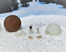 "Winterzauber" Schneemänner, Iglu, Schlitten, Nenngröße Z 1:220 Modellbahn