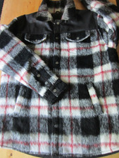 Be Edgy Berlin Herren Jacke fast neu M Leder Wolle Alpaka kariert