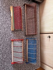 4 BUNTE SCHALLPLATTENSTÄNDER VINYL REGAL siehBILD KONVOLUT SAMMLUNG 60er VINTAGE