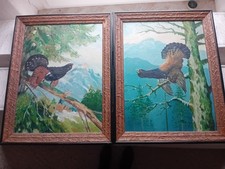 2 Gemälde Mit Auerhahn