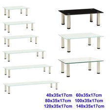 TV-Tisch Hartglas Glasaufsatz