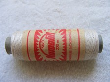 Zwirn Garn DDR VEB basteln Sachsenring Glauchau Banderole nähen DIY weiß